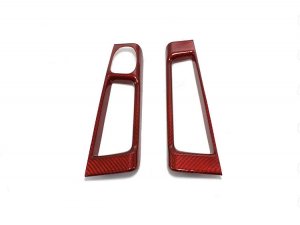 FIAT 500 Interior Door Handle Cover Kit - Carbon Fiber - EU Model - Red Candy